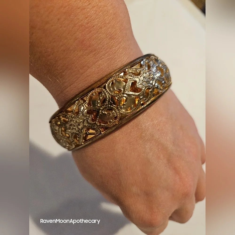 Vintage Brass Wide Bangle